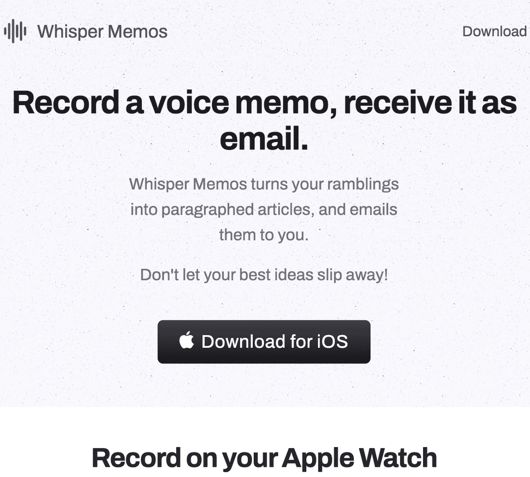 Whisper Memos
